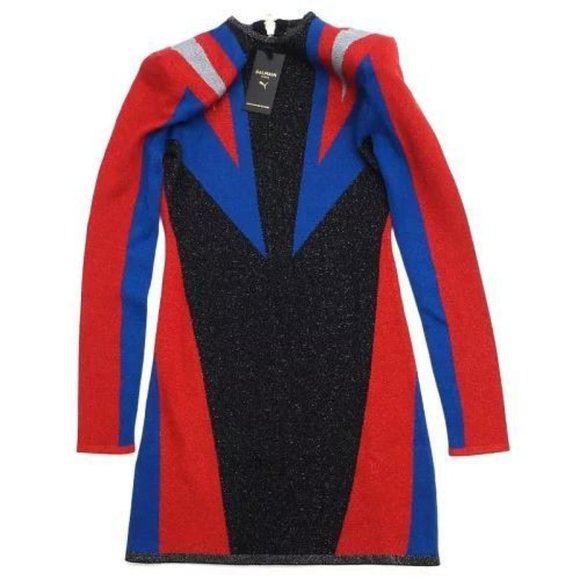 PUMA x BALMAIN Women's Jacquard Dress - Picture 8 of 10
